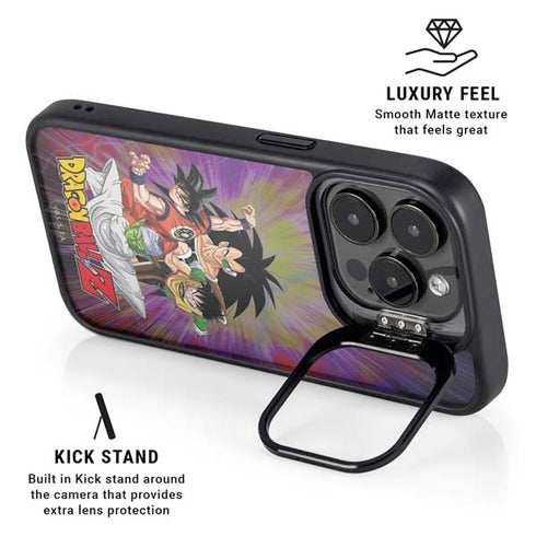 Dragon Ball Z Saiyan Saga iPhone 15 Pro Kickstand Case